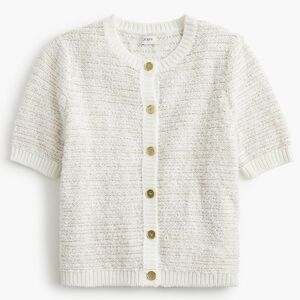 J. Crew Factory Shimmer Textured Cardigan Medium